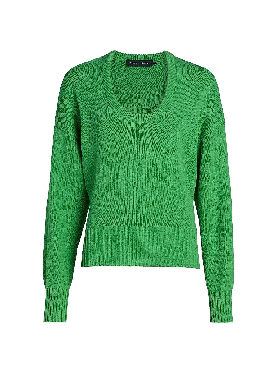 Women's Niccola Cotton Sweater - Green - Size Large
