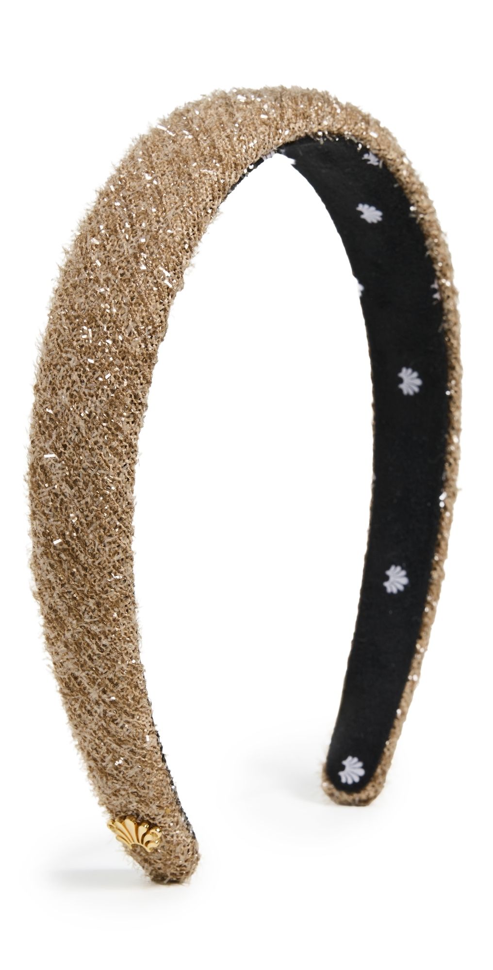 Lele Sadoughi Charlotte Tinsel Headband Gold One Size