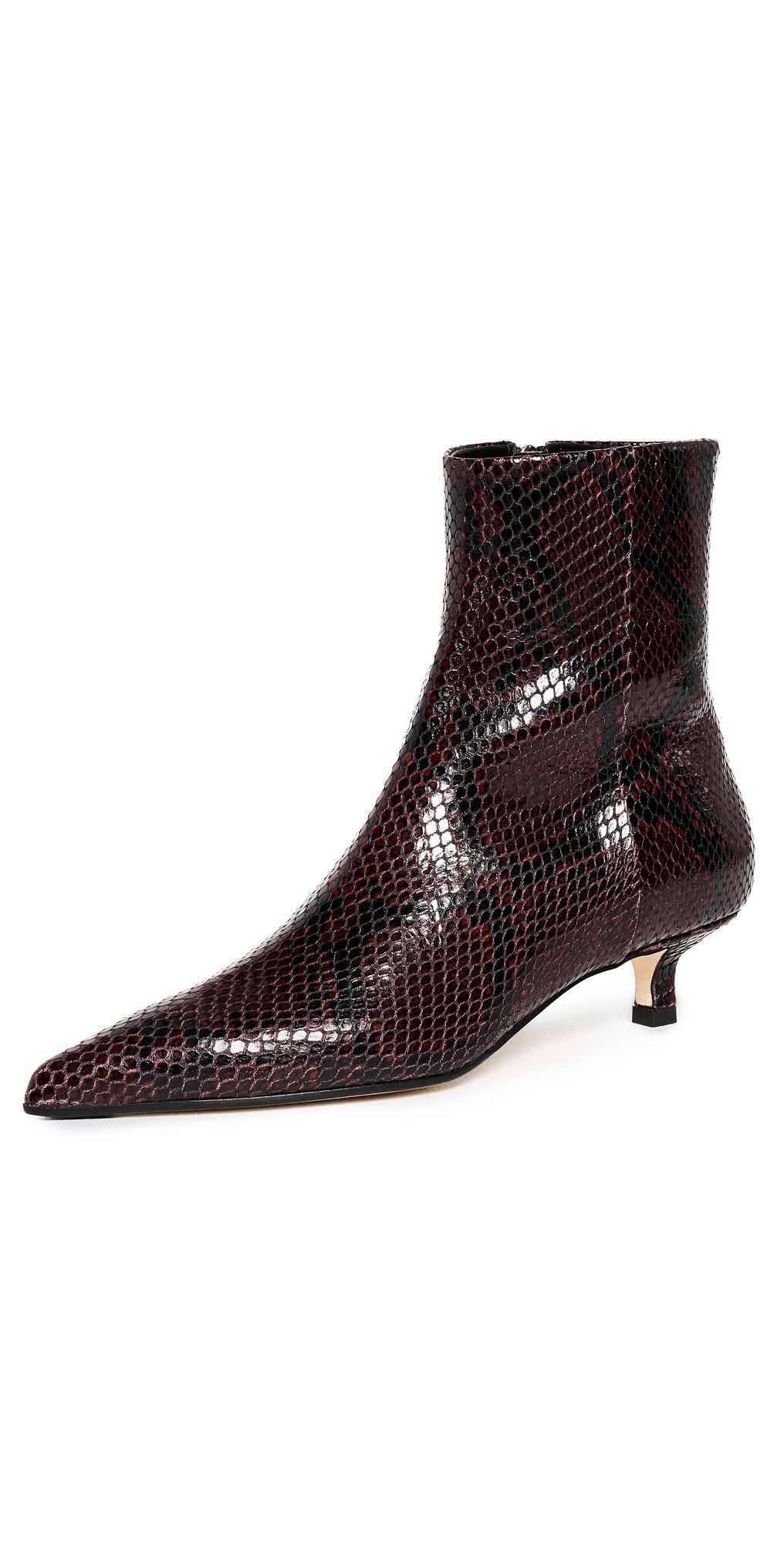 AEYDE Sofie Snake Print Ankle Boots Port 39