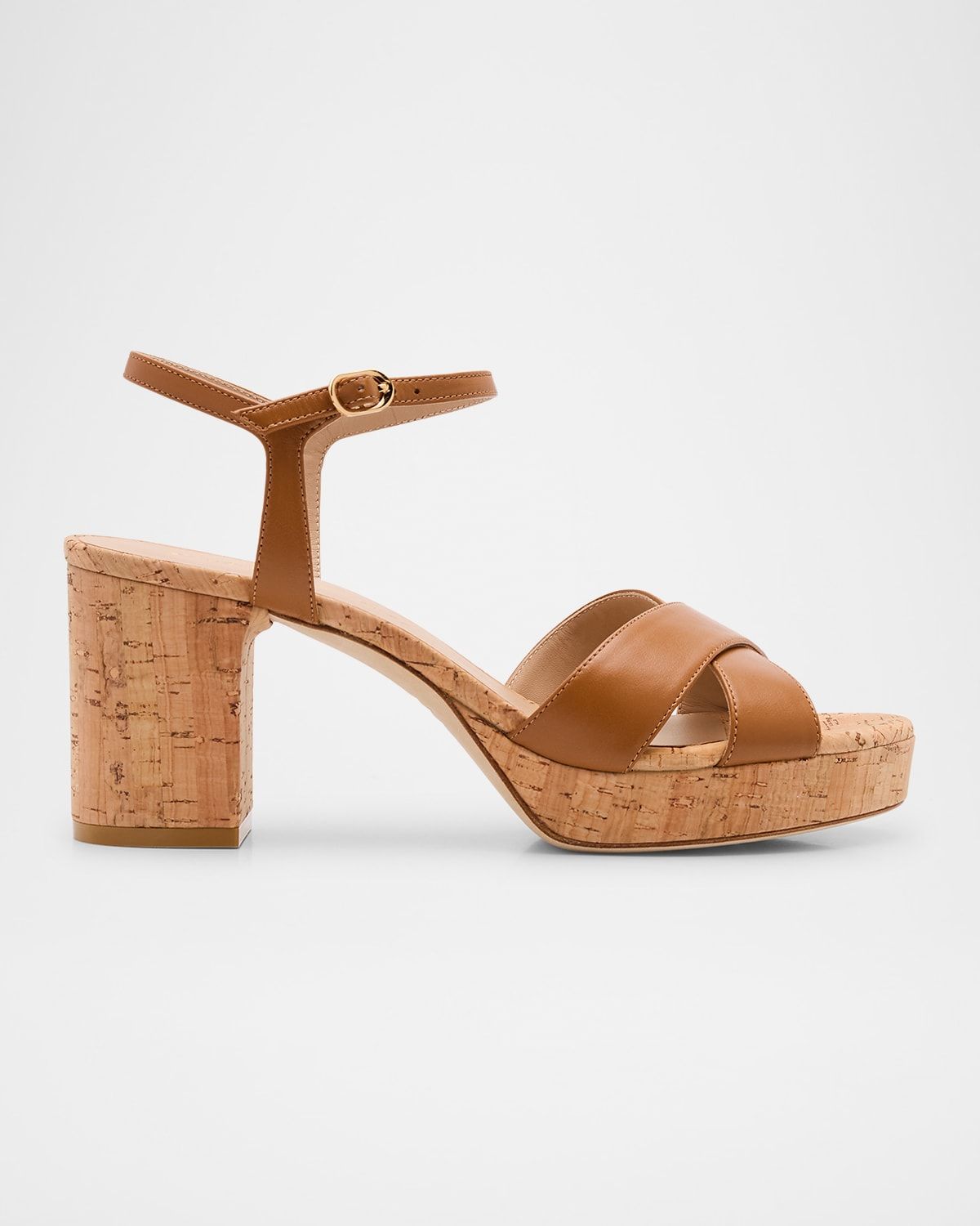 Dayna Leather Crisscross Platform Sandals