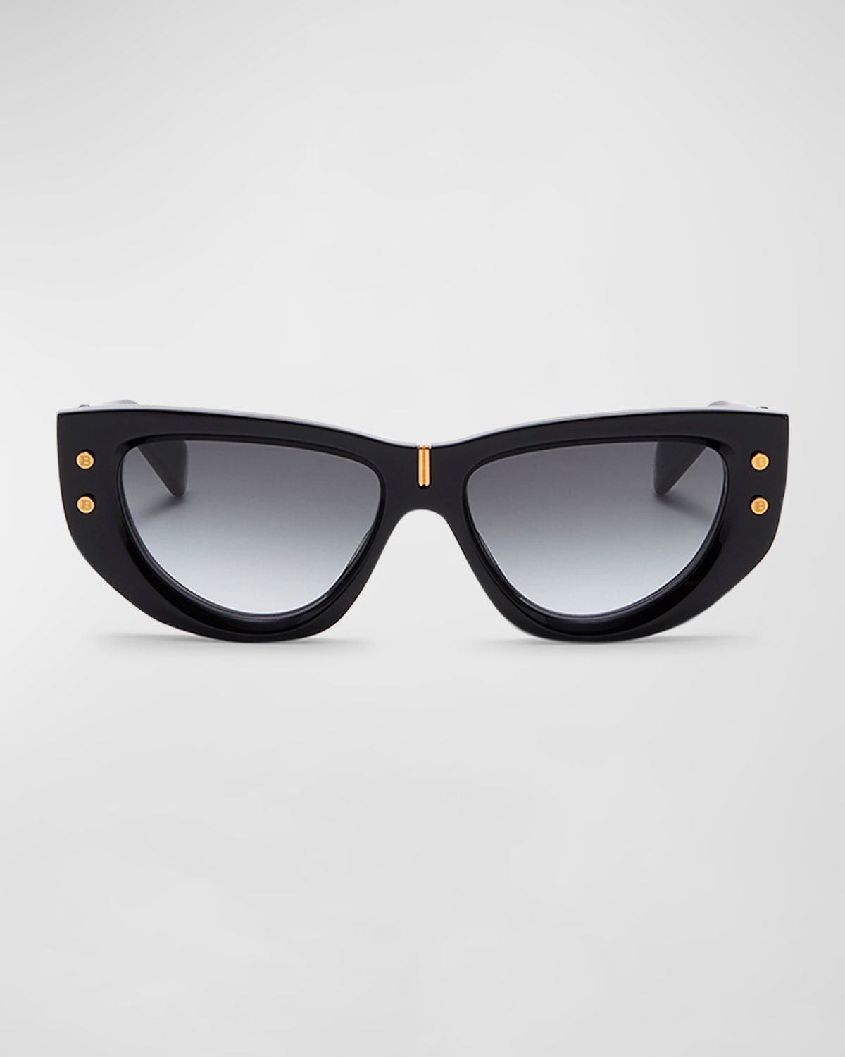 B-Muse Acetate & Titanium Cat-Eye Sunglasses