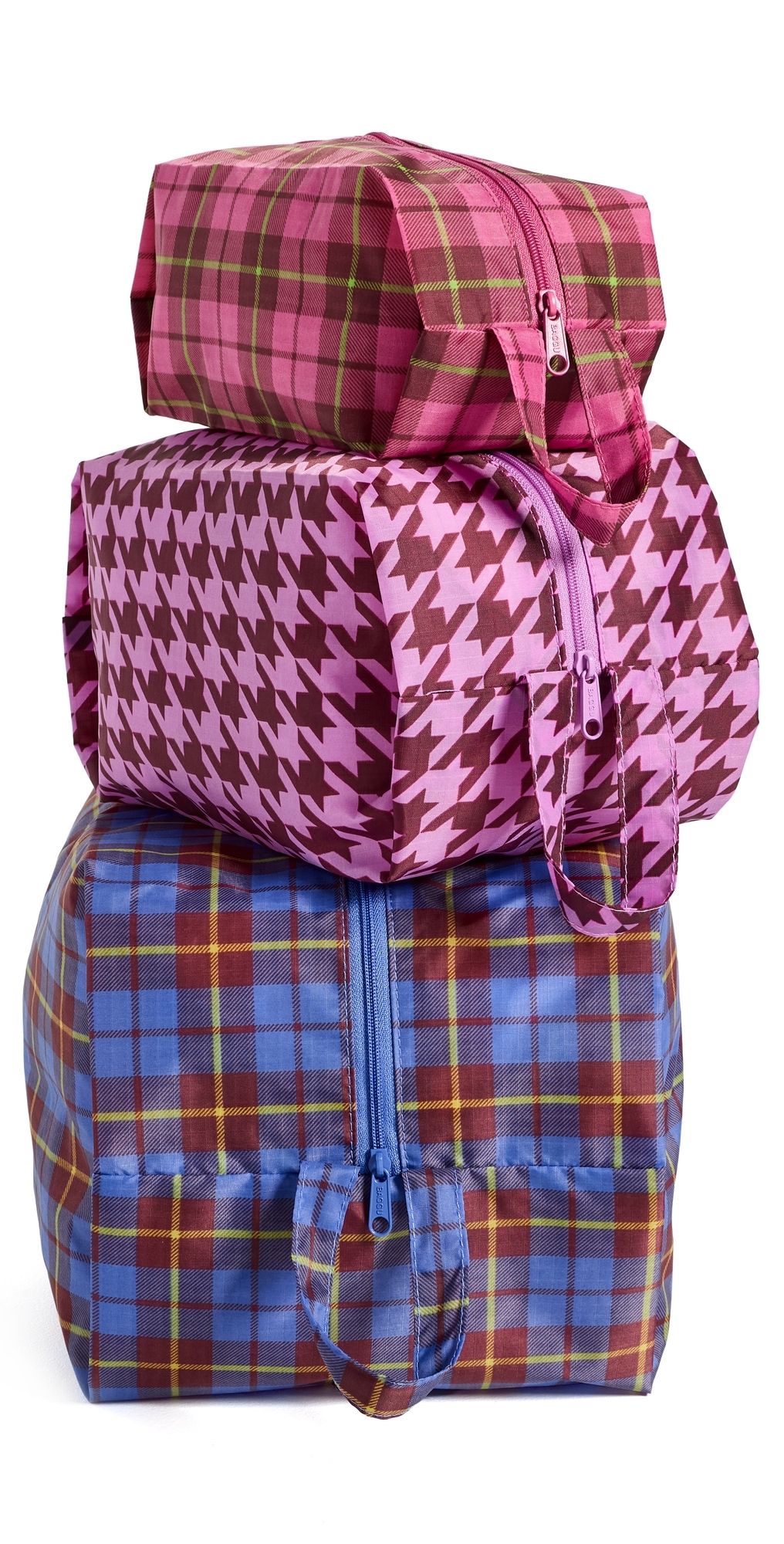 BAGGU 3D Zip Set Check Mix One Size