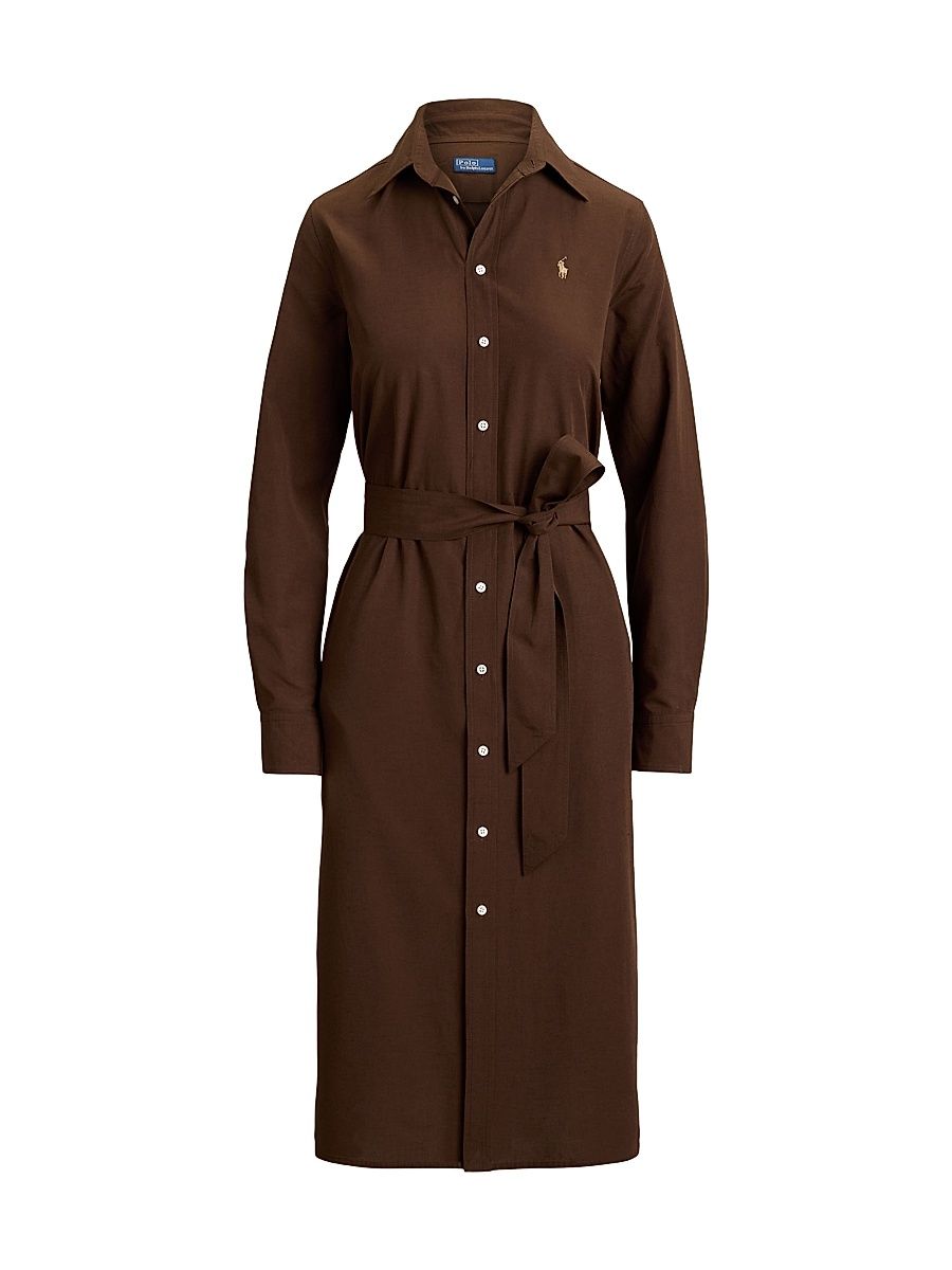 Women's Kingsley Midi-Shirtdress - Dark Brown - Size 8