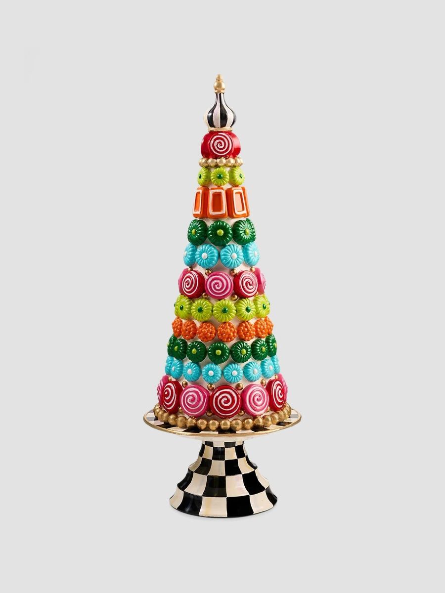 MacKenzie-Childs Confetti Candy Christmas Trophy Finial