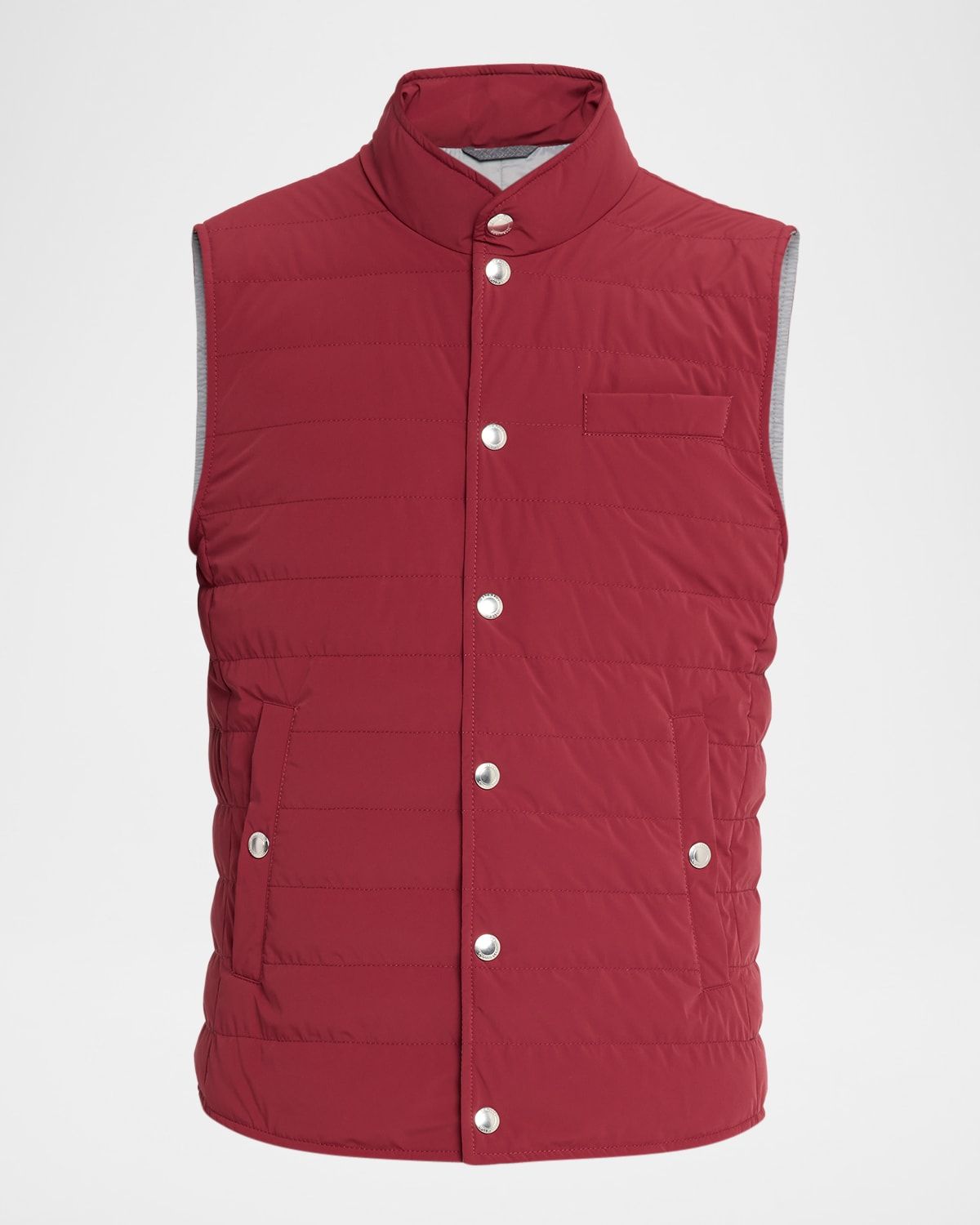 Men & apos;s Quilted Nylon Snap-Front Vest