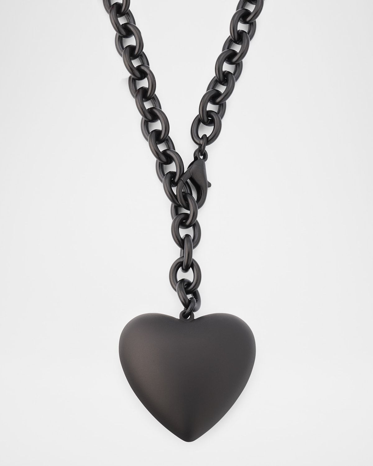 The Puffy Heart Necklace, Black