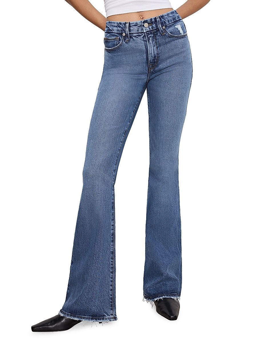 Women's Soft Tech Good Legs Flare Jeans - Indigo - Size 6