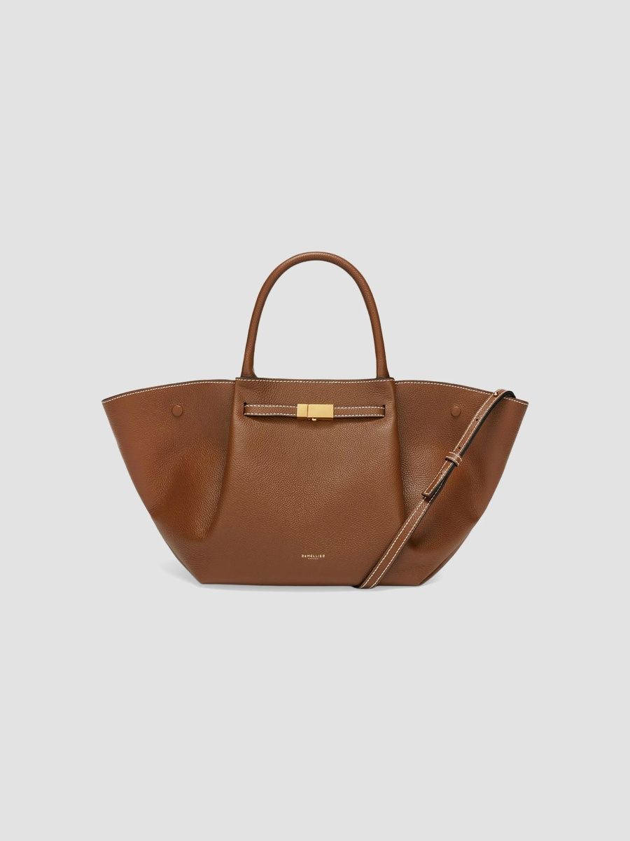 DeMellier Women's Midi New York Leather Tote Bag - Tan Grain