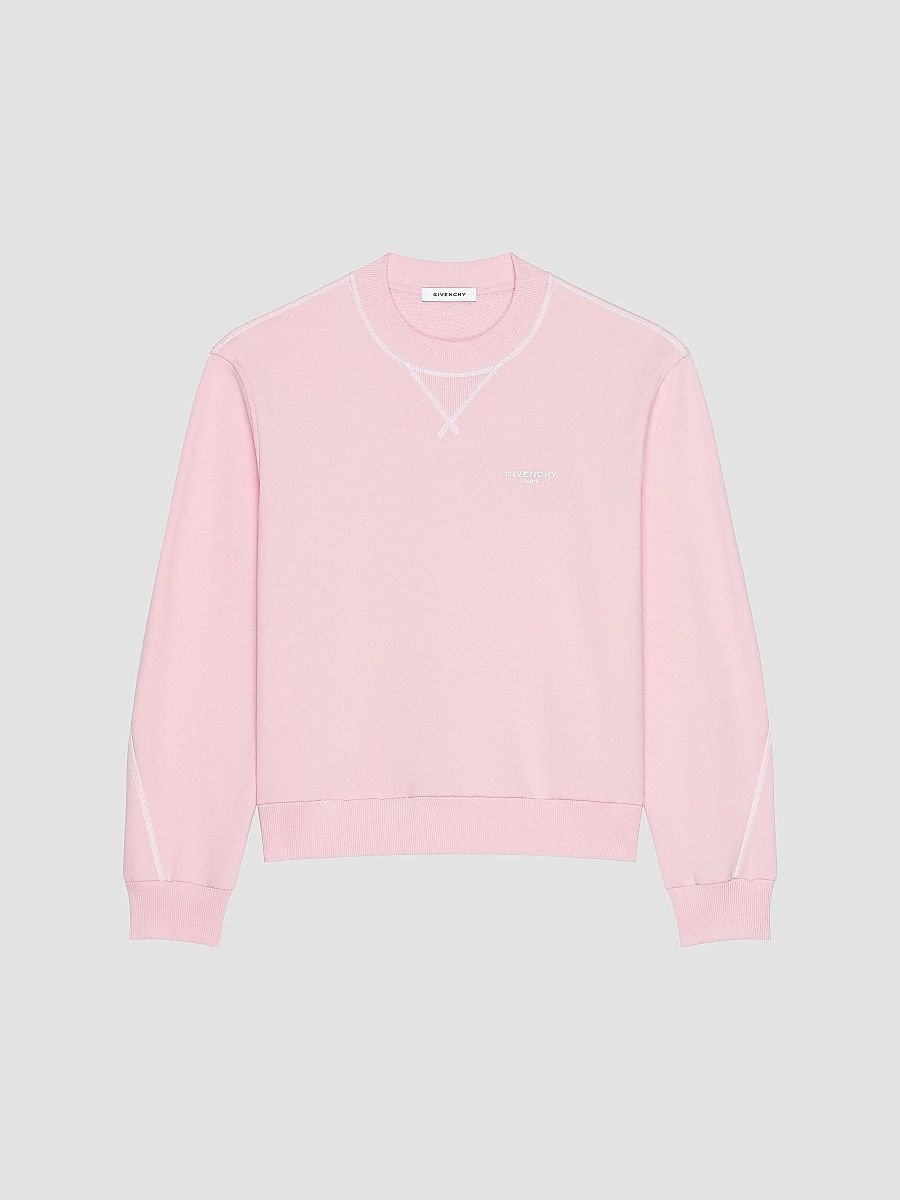 Givenchy Men's Couture Seam Sweatshirt in Fleece - Light Pink - Size XXL