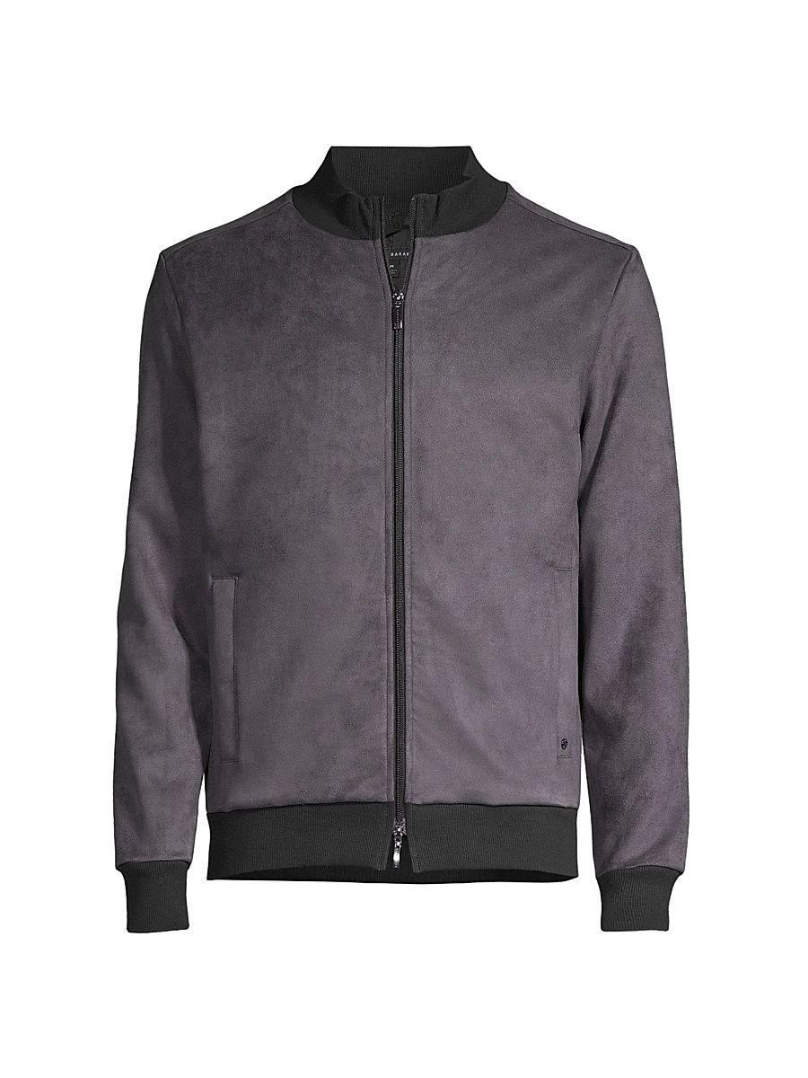 Men's Lachine Faux Suede Jacket - Black - Size XXL