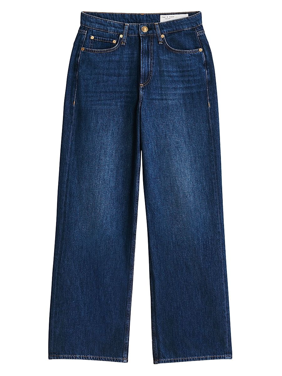 Women's Logan Mid-Rise Wide-Leg Jeans - Annalise - Size 24