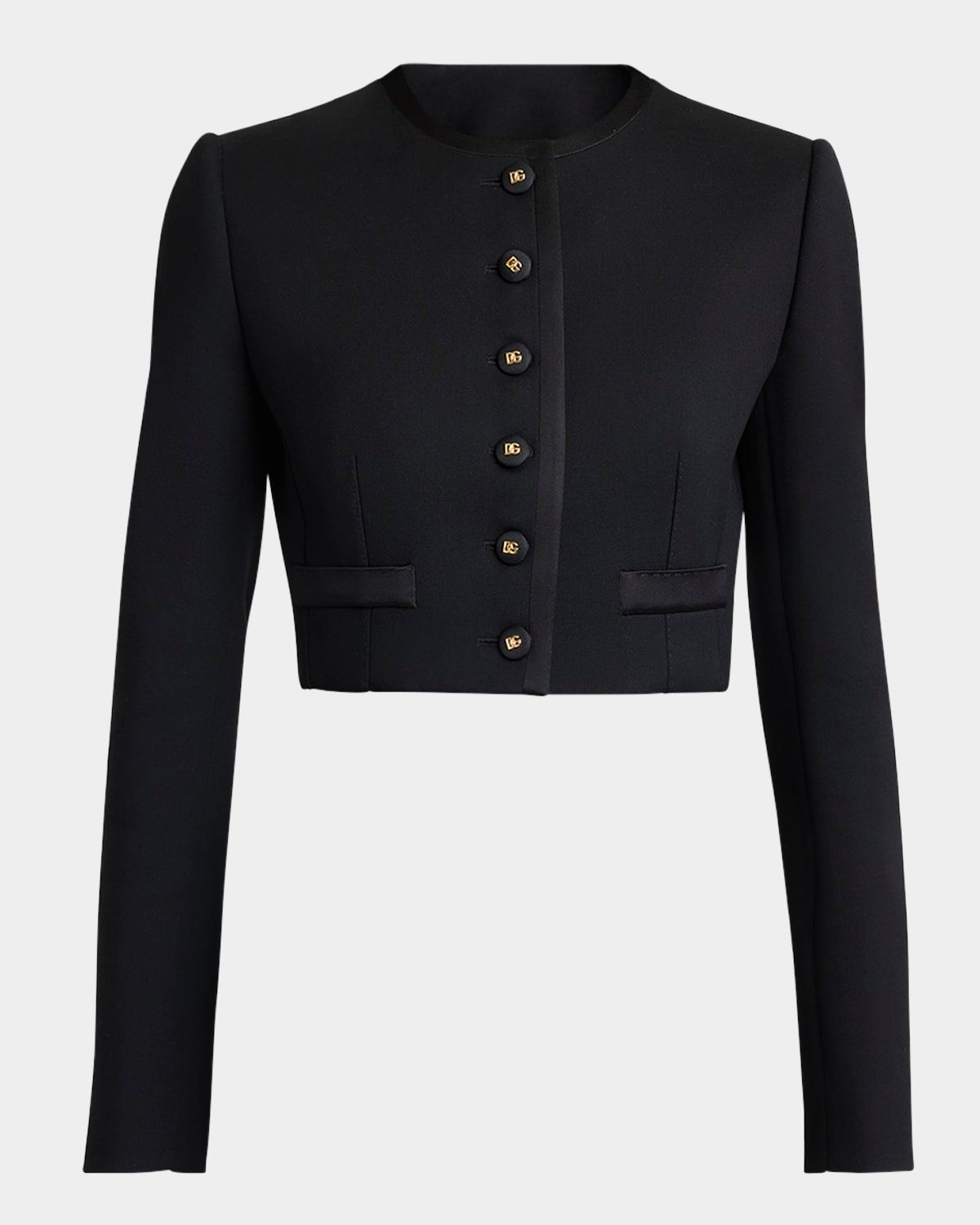 Lana Single-Breasted Crop Jacket