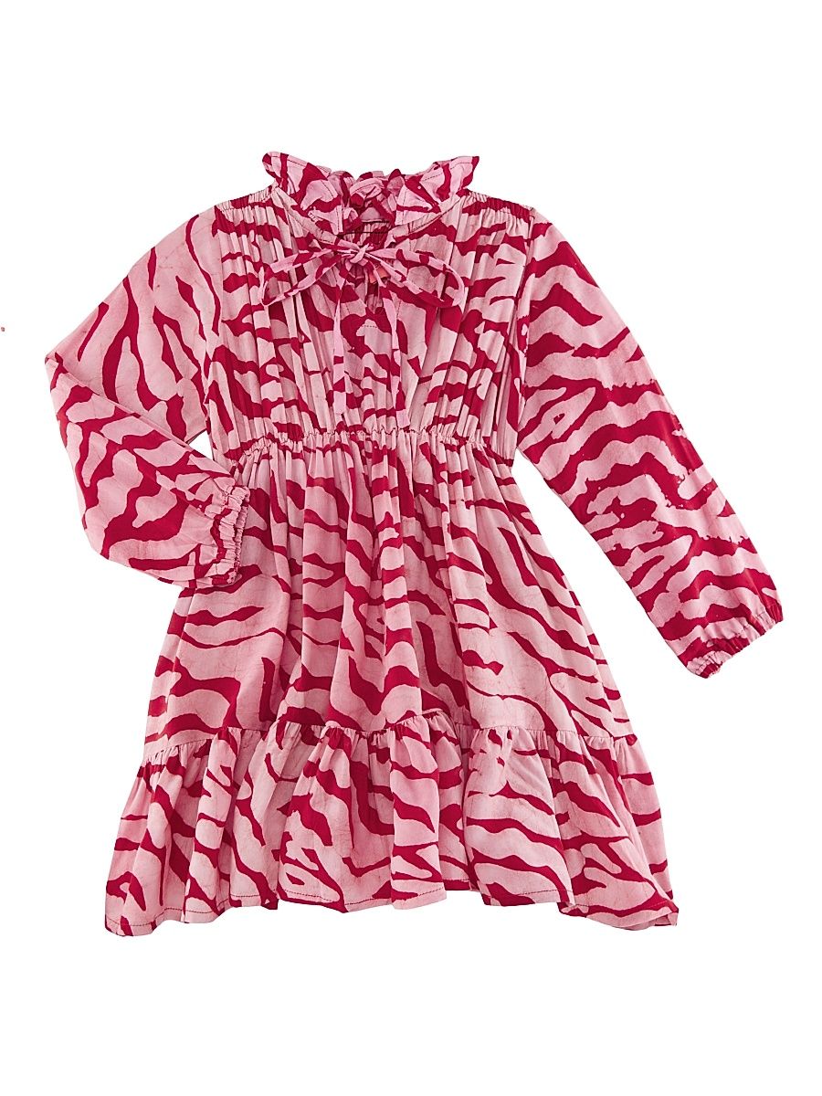 Baby's, Little Girl's & Girl's Tayo Abstract Cotton-Blend Dress - Red - Size 8