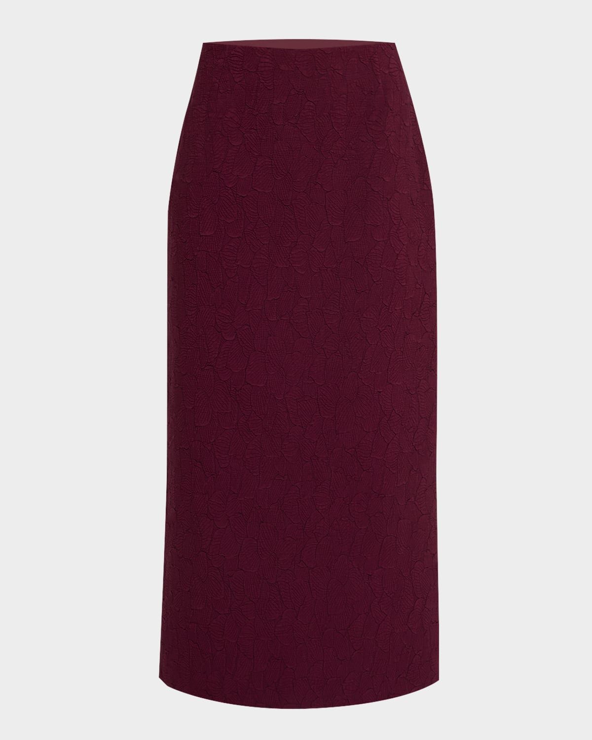 Straight Jacquard Midi Skirt