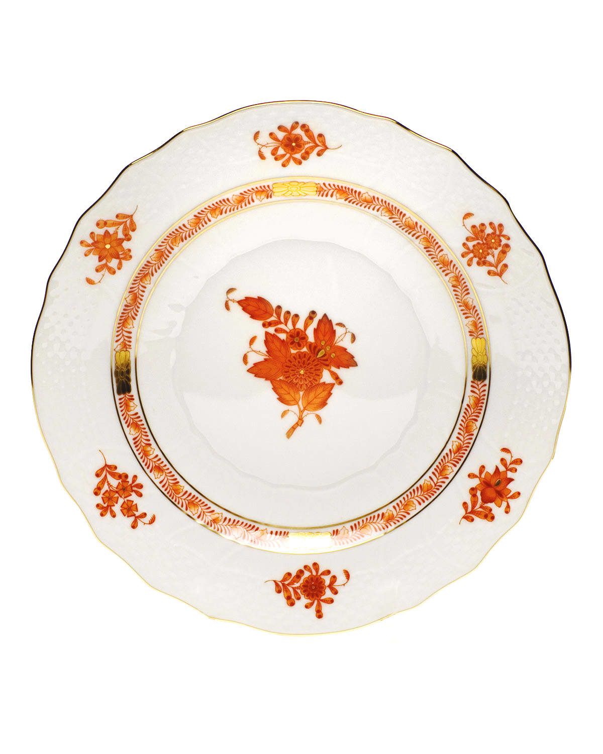 Rust Chinese Bouquet Salad Plate