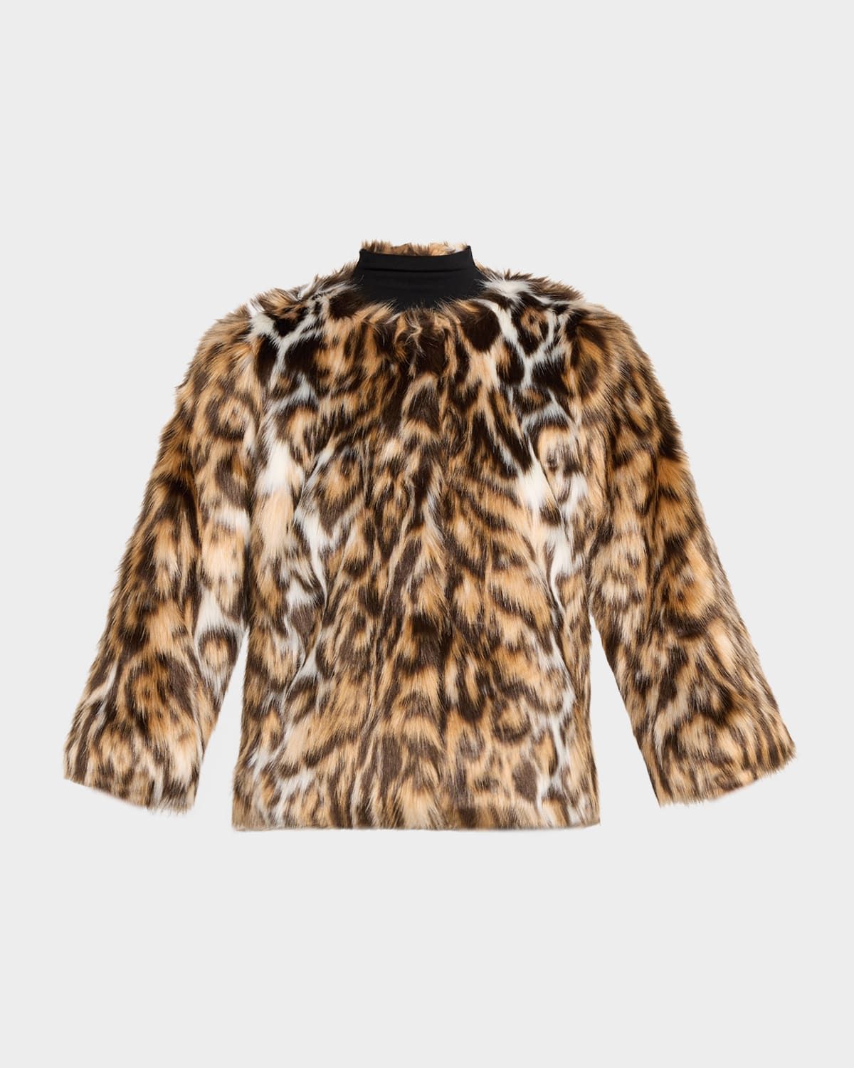 Fur Free Leopard Faux-Fox Coat