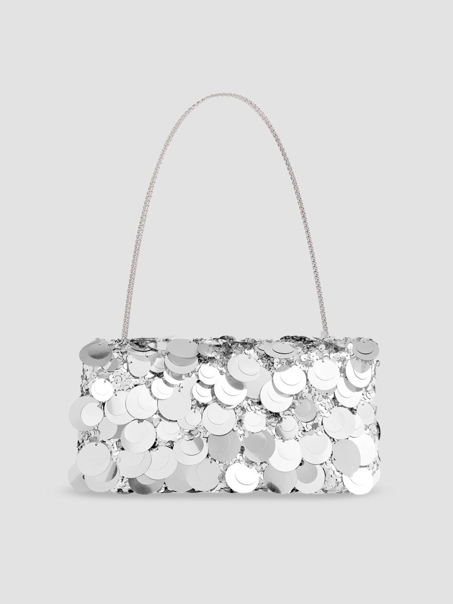Rabanne Women's Sparkle Sequined Shoulder Bag - Silver