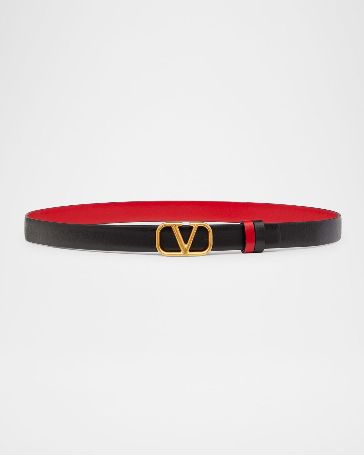 VLogo Signature Reversible Leather Belt, 20mm