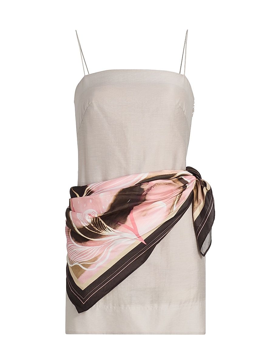 Women's Ashtin Scarf Wrap Minidress - Gaudis Garden - Size 12