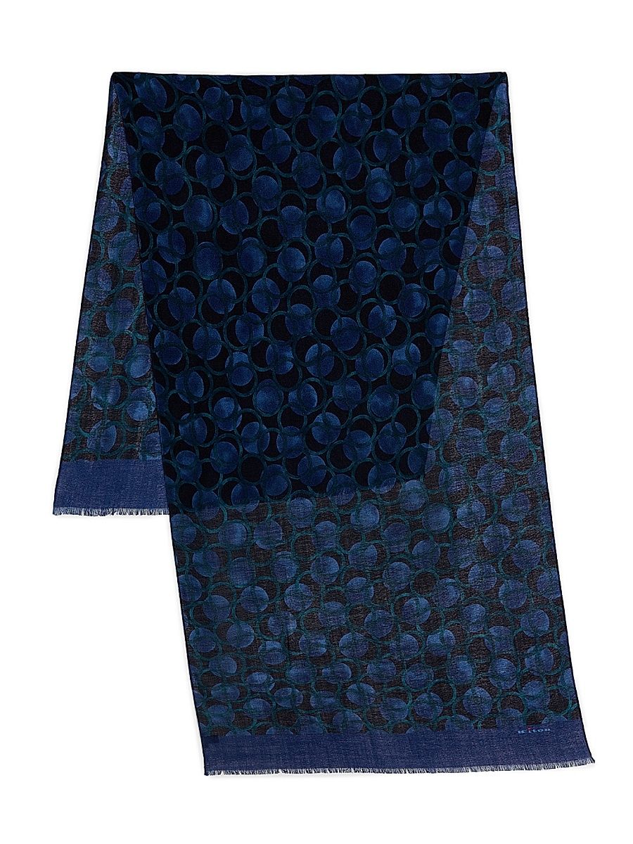 Men's Patterned Cashmere Scarf