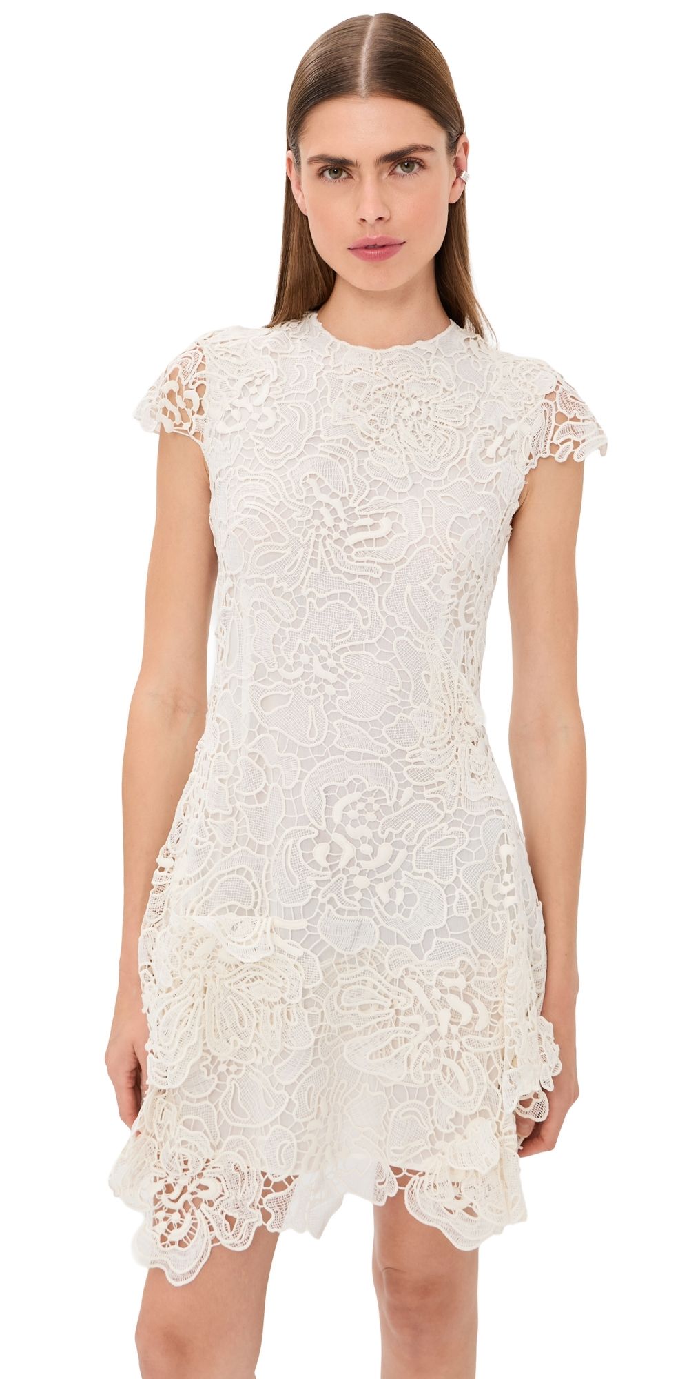 SIMKHAI Novelle Lace Mini Dress White M