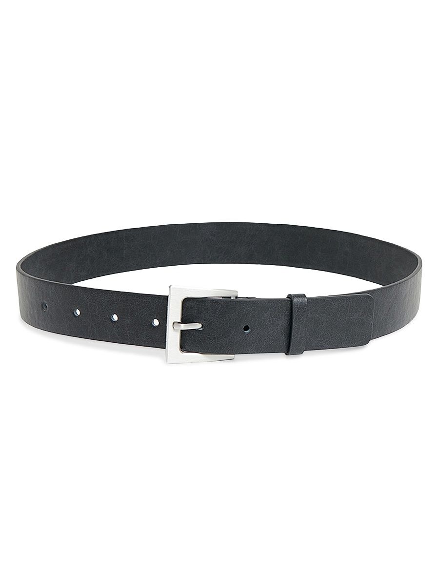 Apparis Women's Burke Faux-Leather Buckle Belt - Noir - Size XS