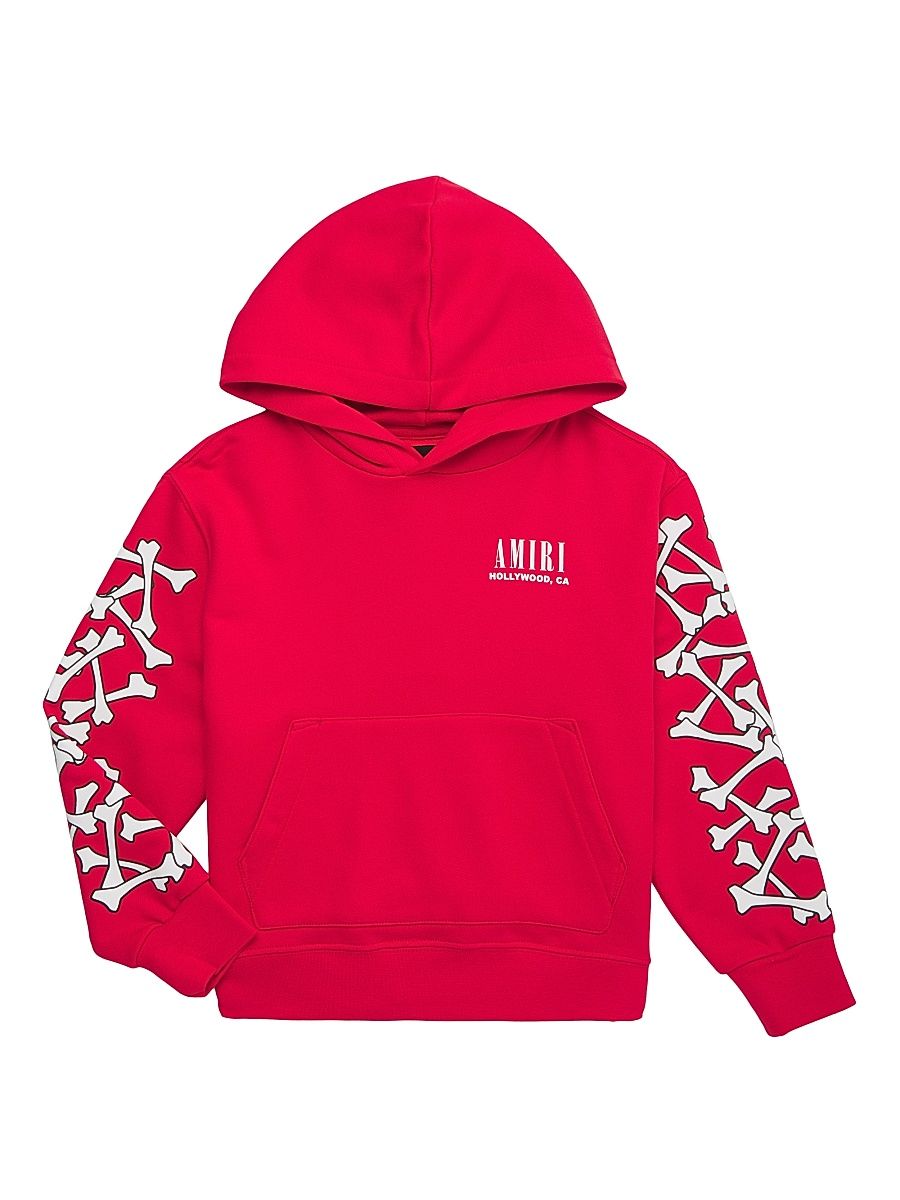 Little Kid's & Kid's Logo Bones Hoodie - Red - Size 6