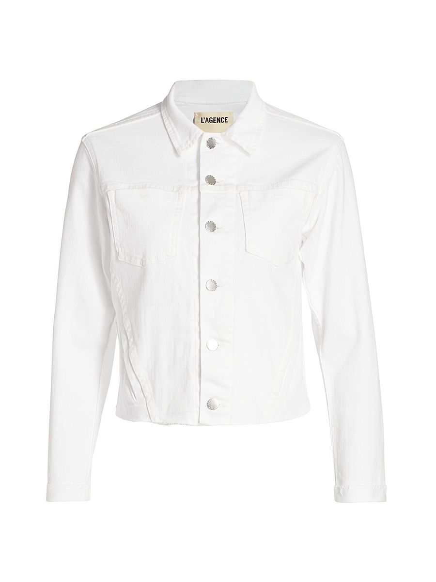 Women's Janelle Slim-Fit Denim Jacket - Blanc - Size Large