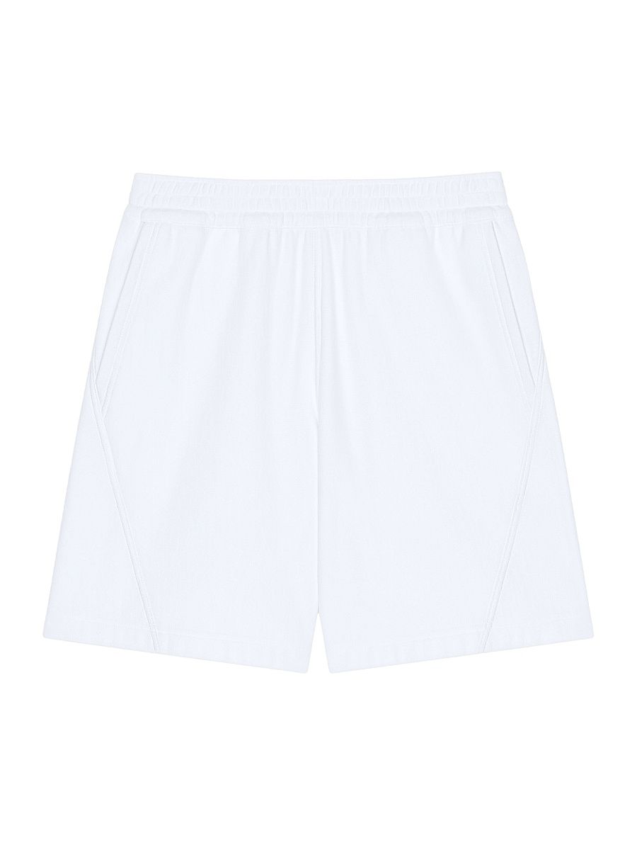 Men's Couture Seam Bermuda Shorts in Fleece - White - Size Large