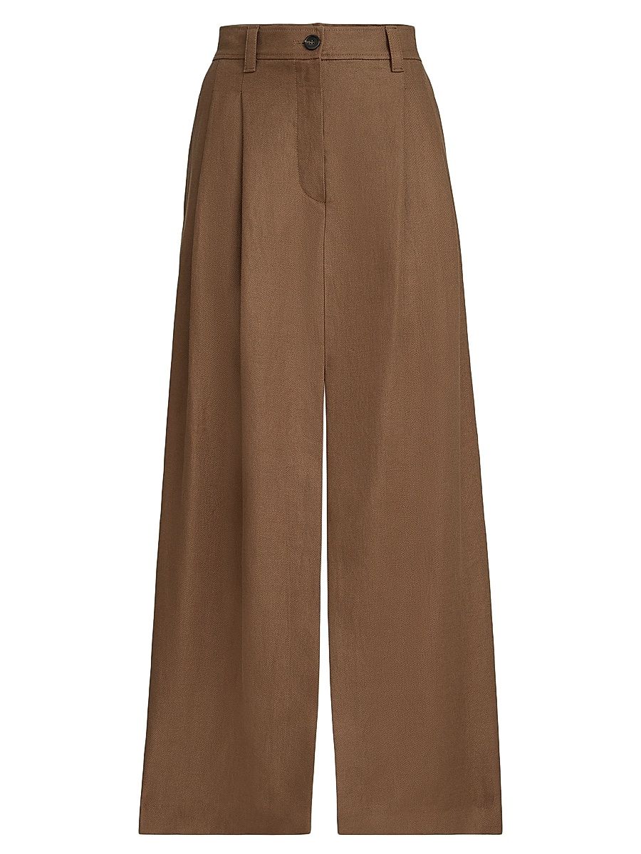 Women's Linen Diagonal Sartorial Skirt with Monili - Mou - Size 14