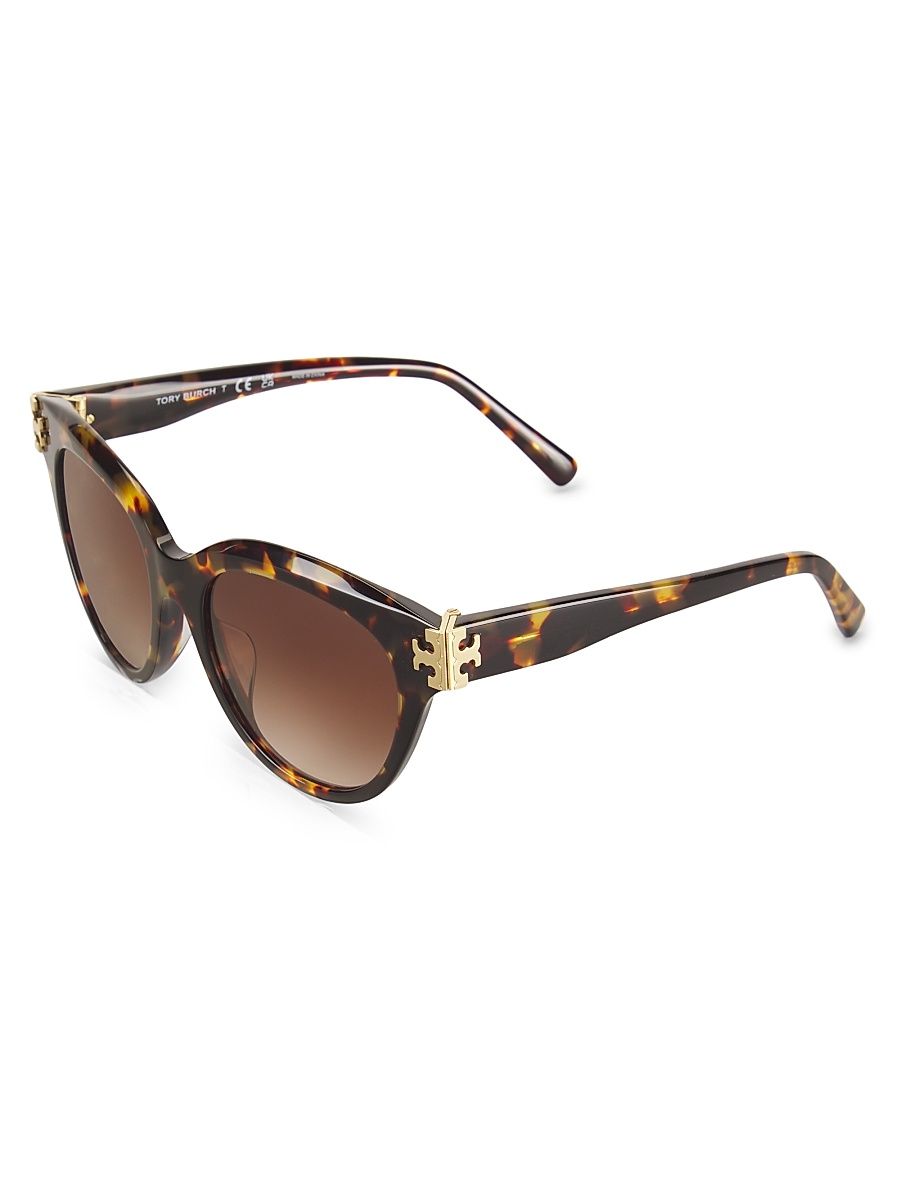 Women's 53MM Cat-Eye Sunglasses - Gradient Brown Havana