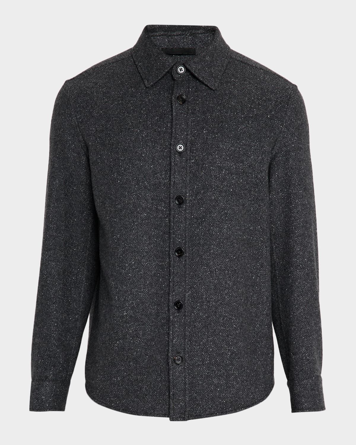 Men & apos;s Cashmere and Silk Donegal Overshirt