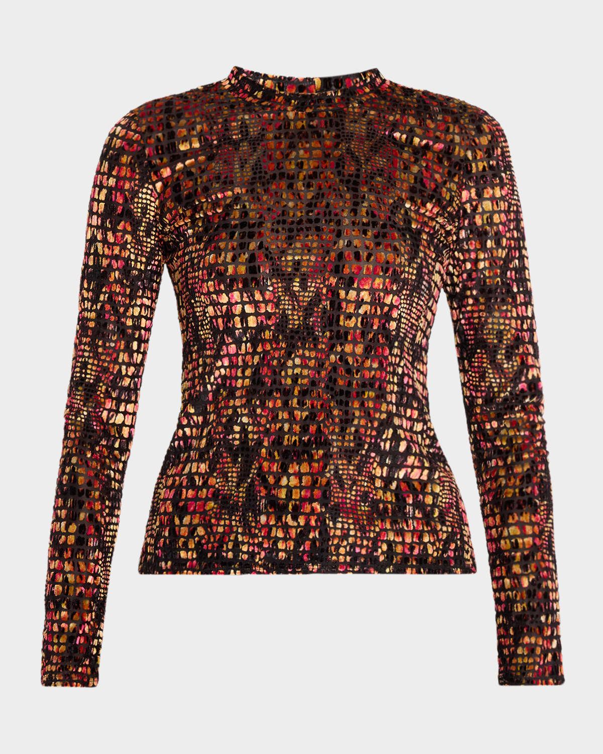 Hugo Burnout Velvet Top