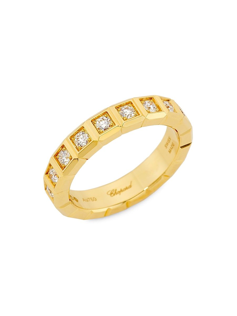 Women's Ice Cube 18K Yellow Gold & Diamond Ring - Gold - Size 6