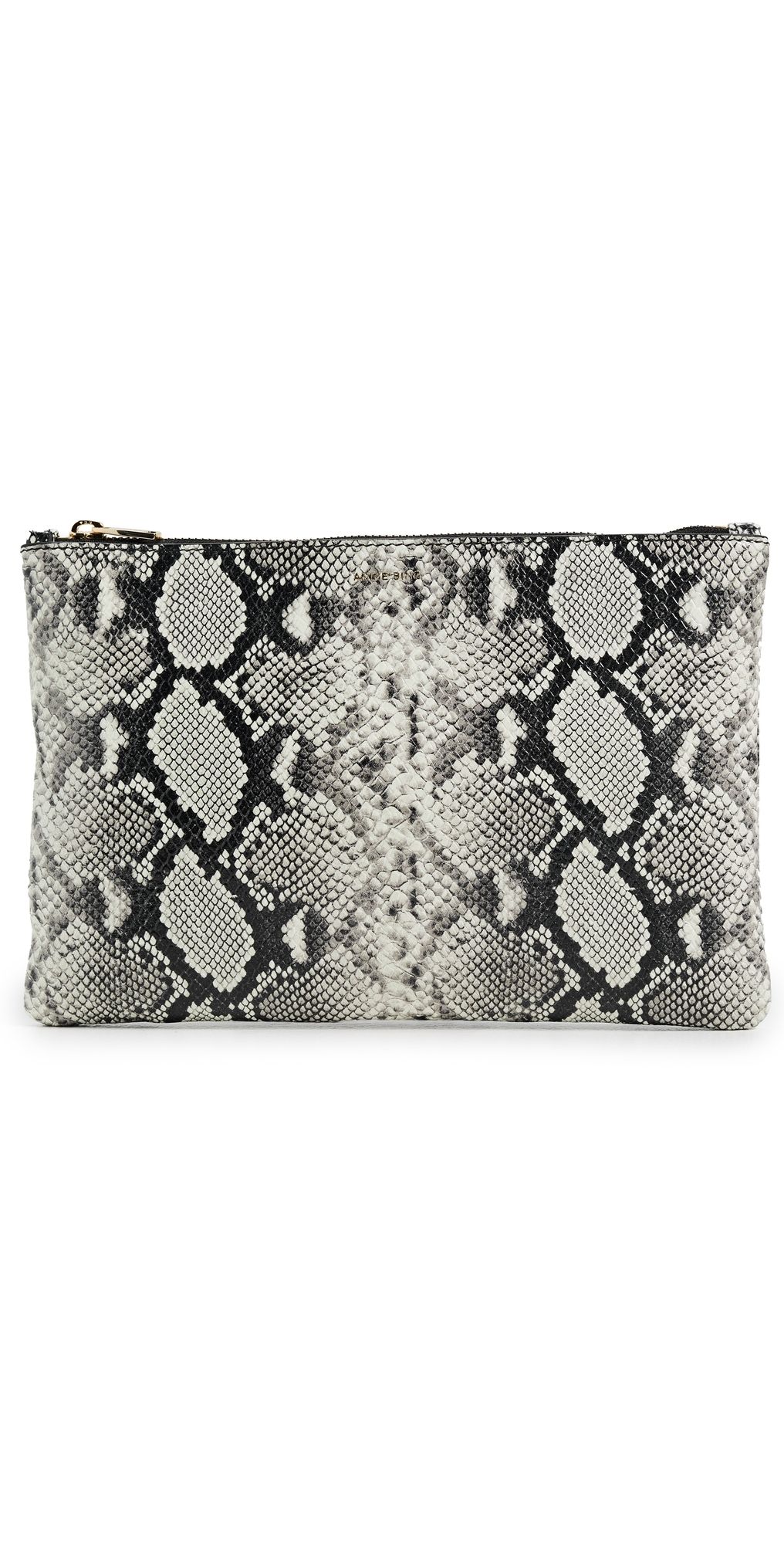 ANINE BING Large Elly Pouch Python One Size