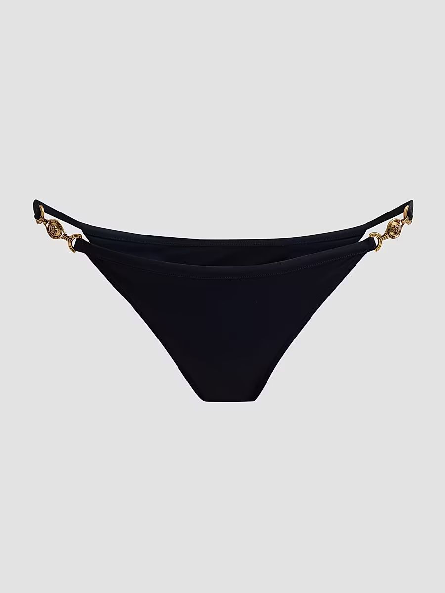 Women's Medusa Head Hardware Bikini Bottom - Black - Size XL