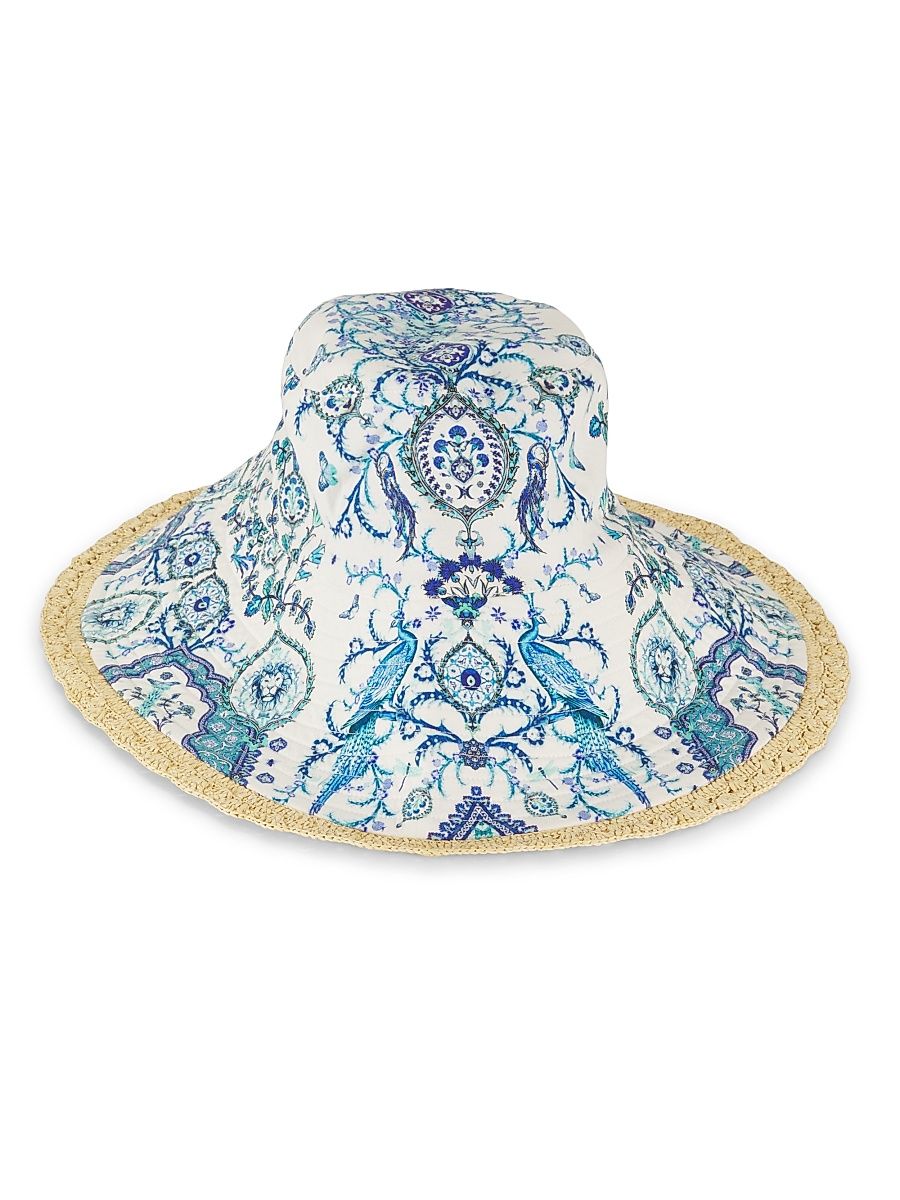 Women's Printed Cotton Bucket Hat - Isnik Lullaby