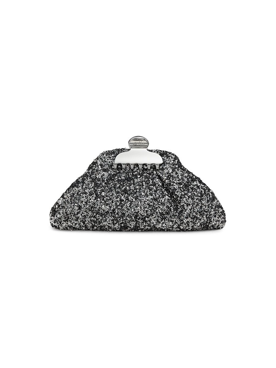 Women's The Small Claw Sequin-Embellished Clutch - Silver