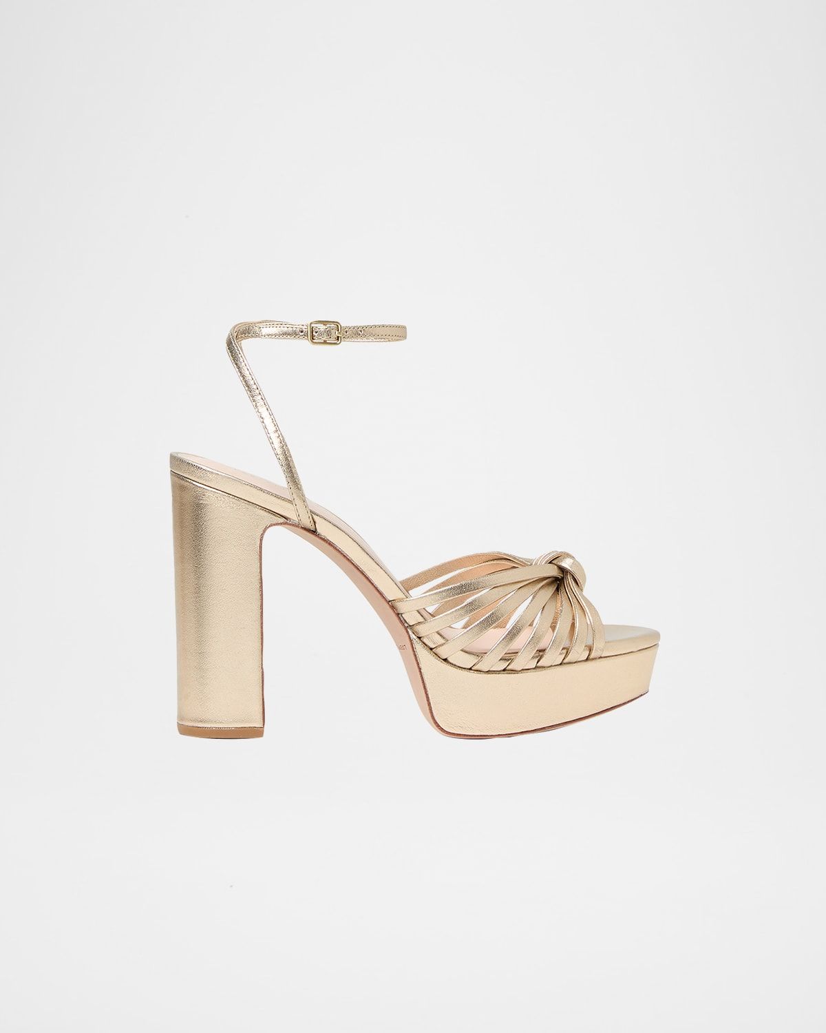 Rivka Metallic Knot Platform Sandals