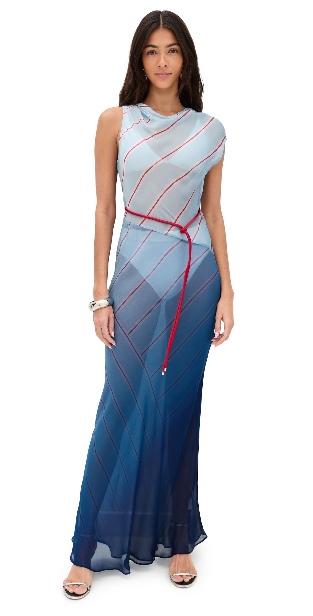 ROAME Capri Maxi Dress Stripes of the Seas L