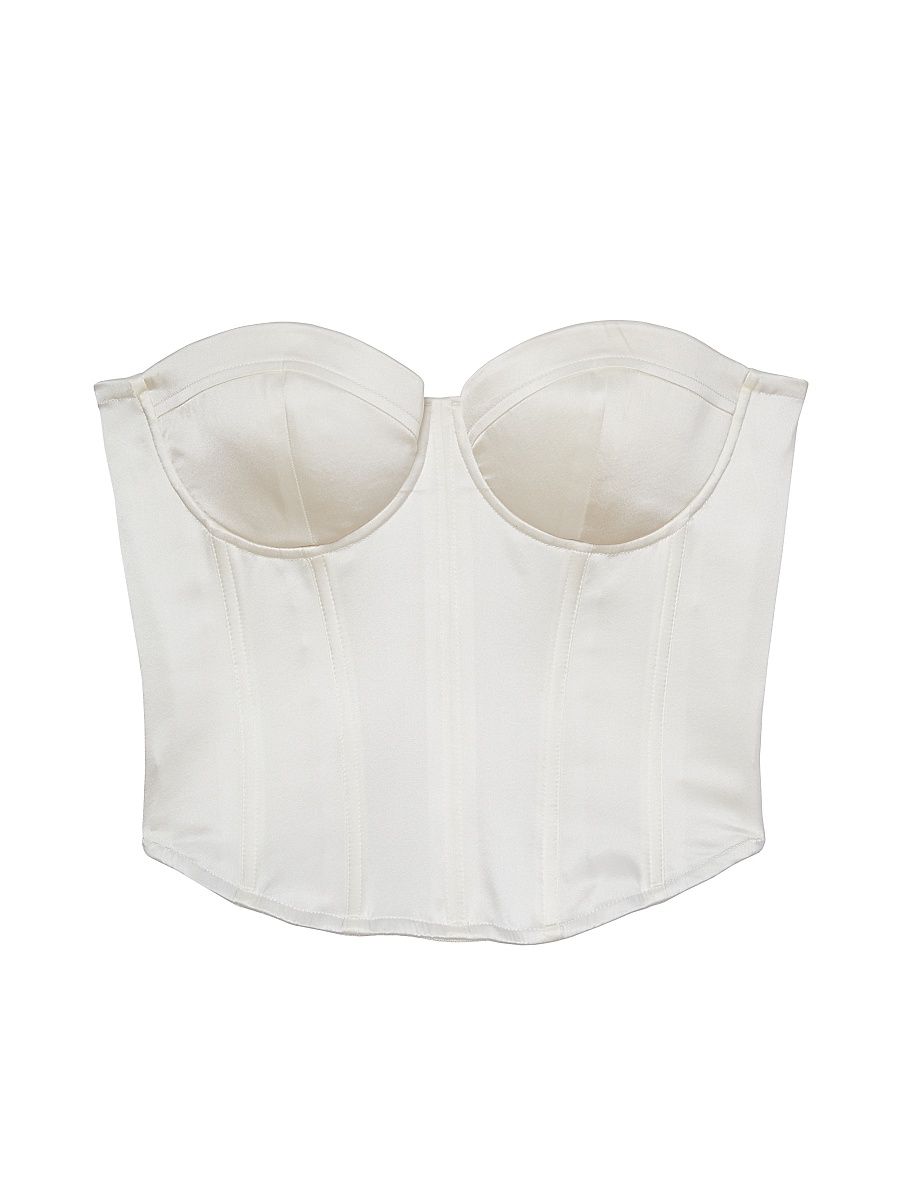 Women's Hamptons Bustier Top - Ivory - Size Large
