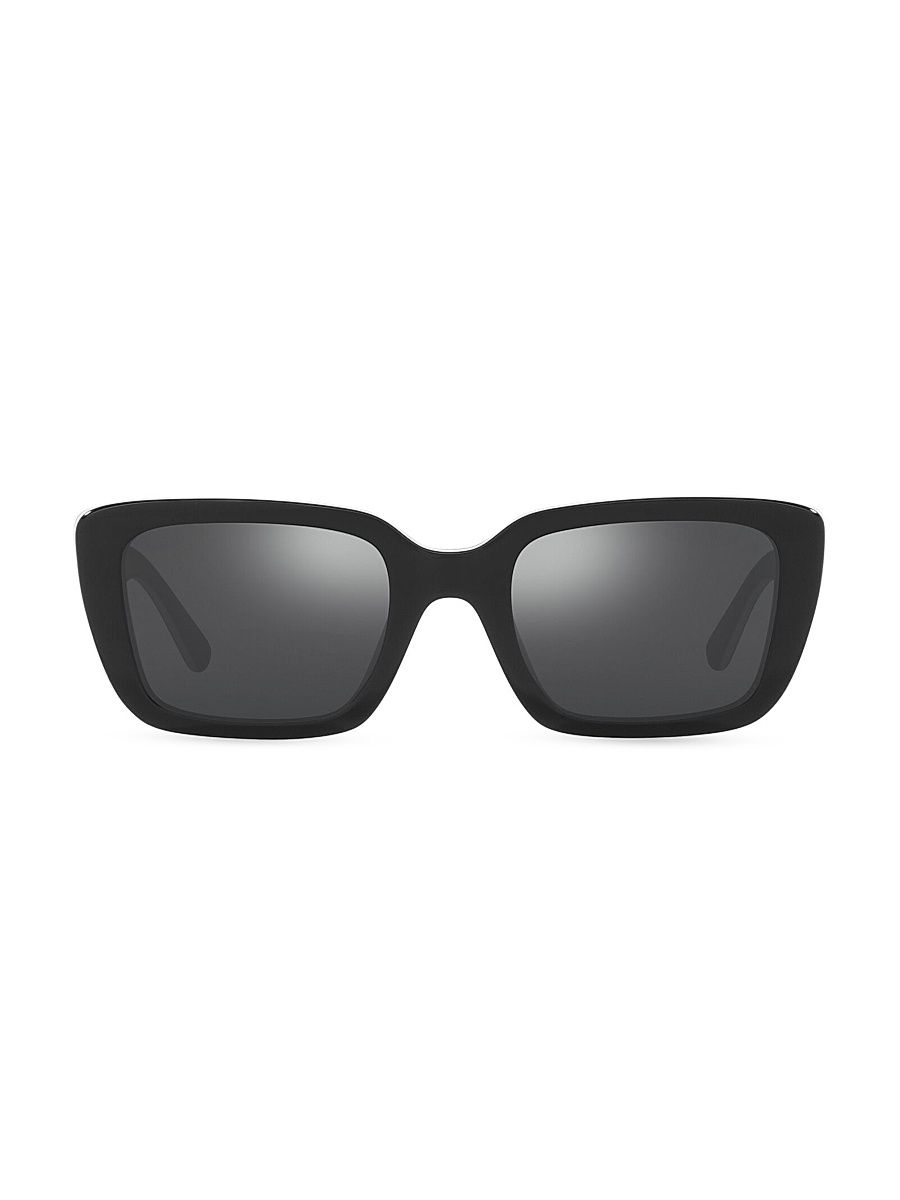 Women's 51MM Square Sunglasses - White Black