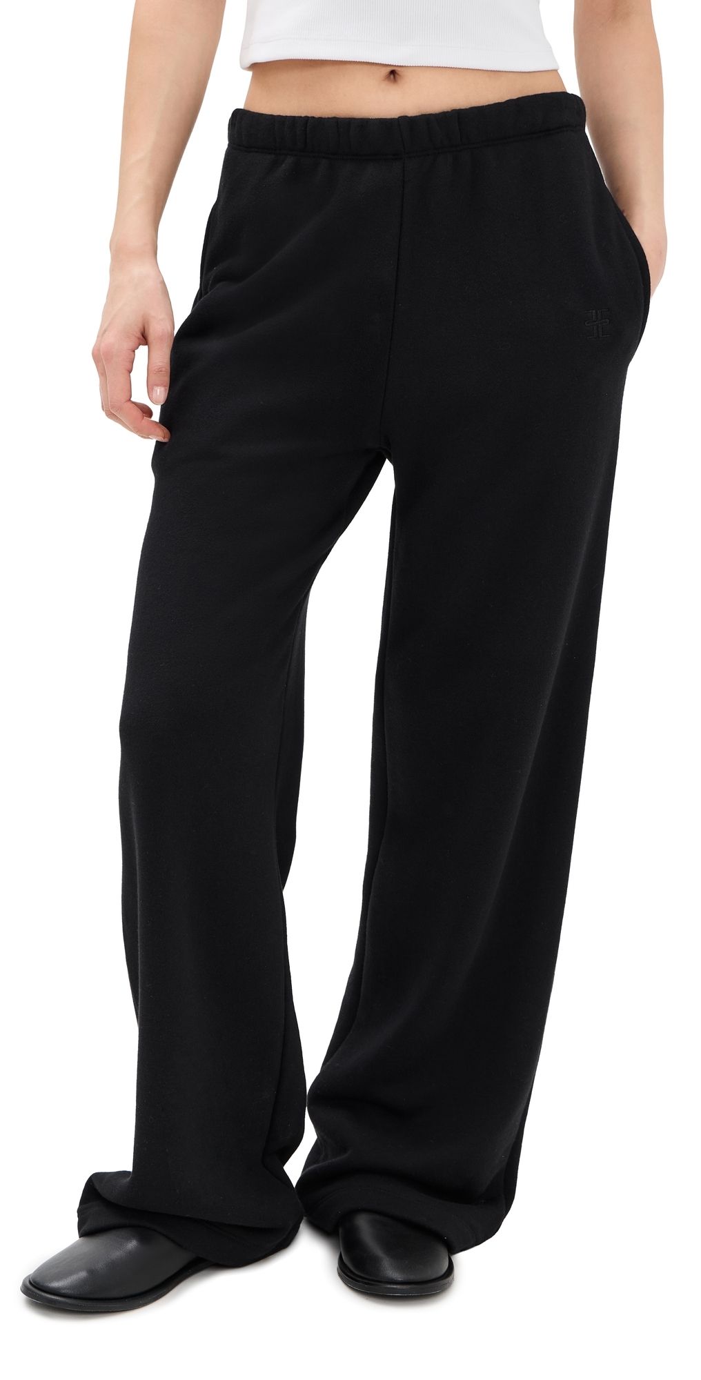 Éterne Oversized Wide Leg Sweatpants Black S