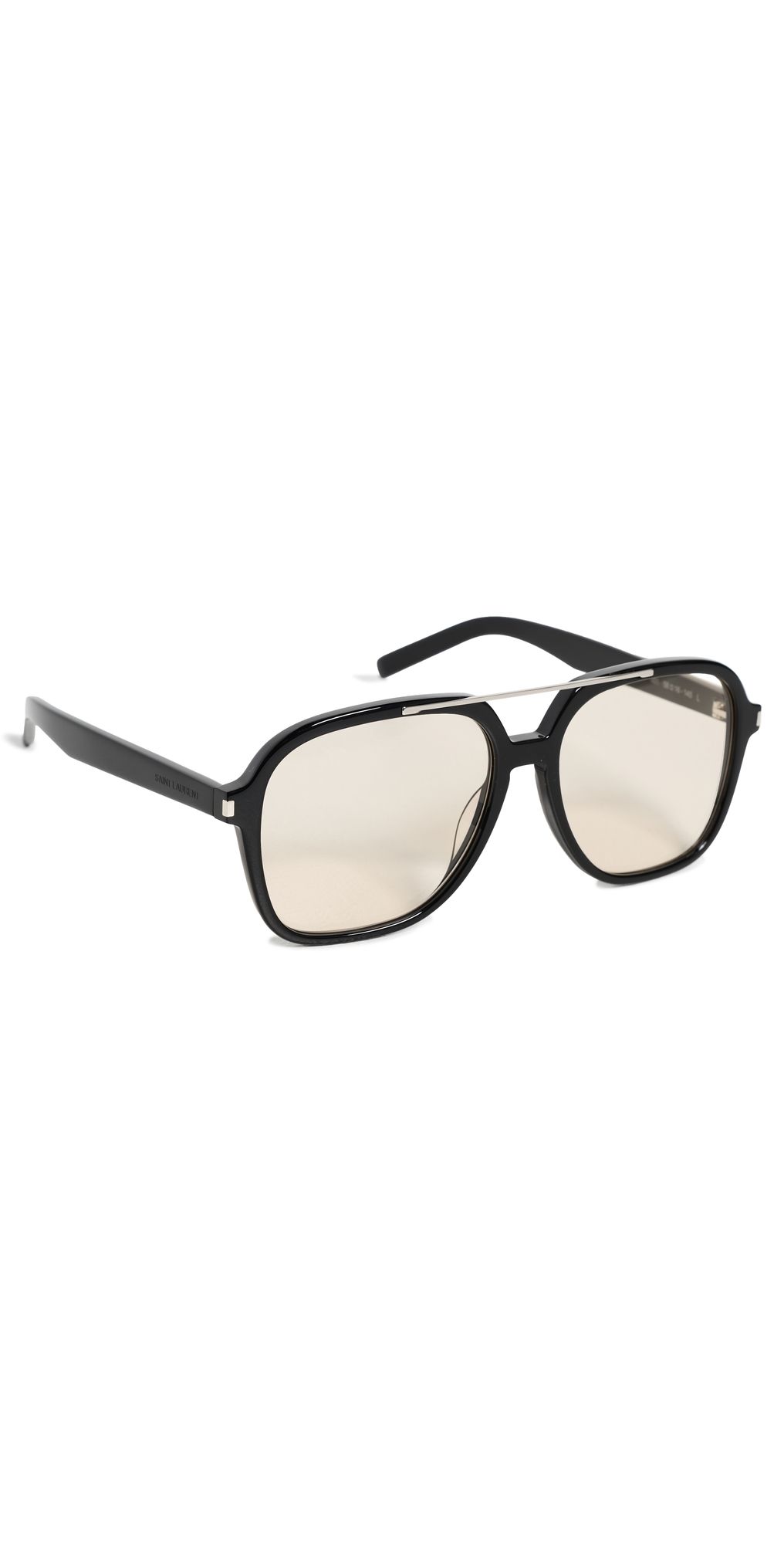 Saint Laurent SL 545 Sunglasses BLACK-BLACK-YELLOW One Size