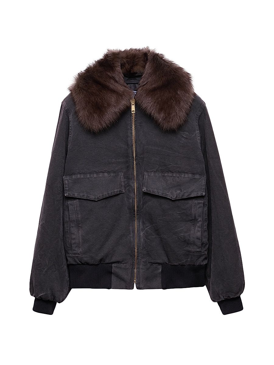 Women's Canvas Blouson Jacket - Black - Size 4