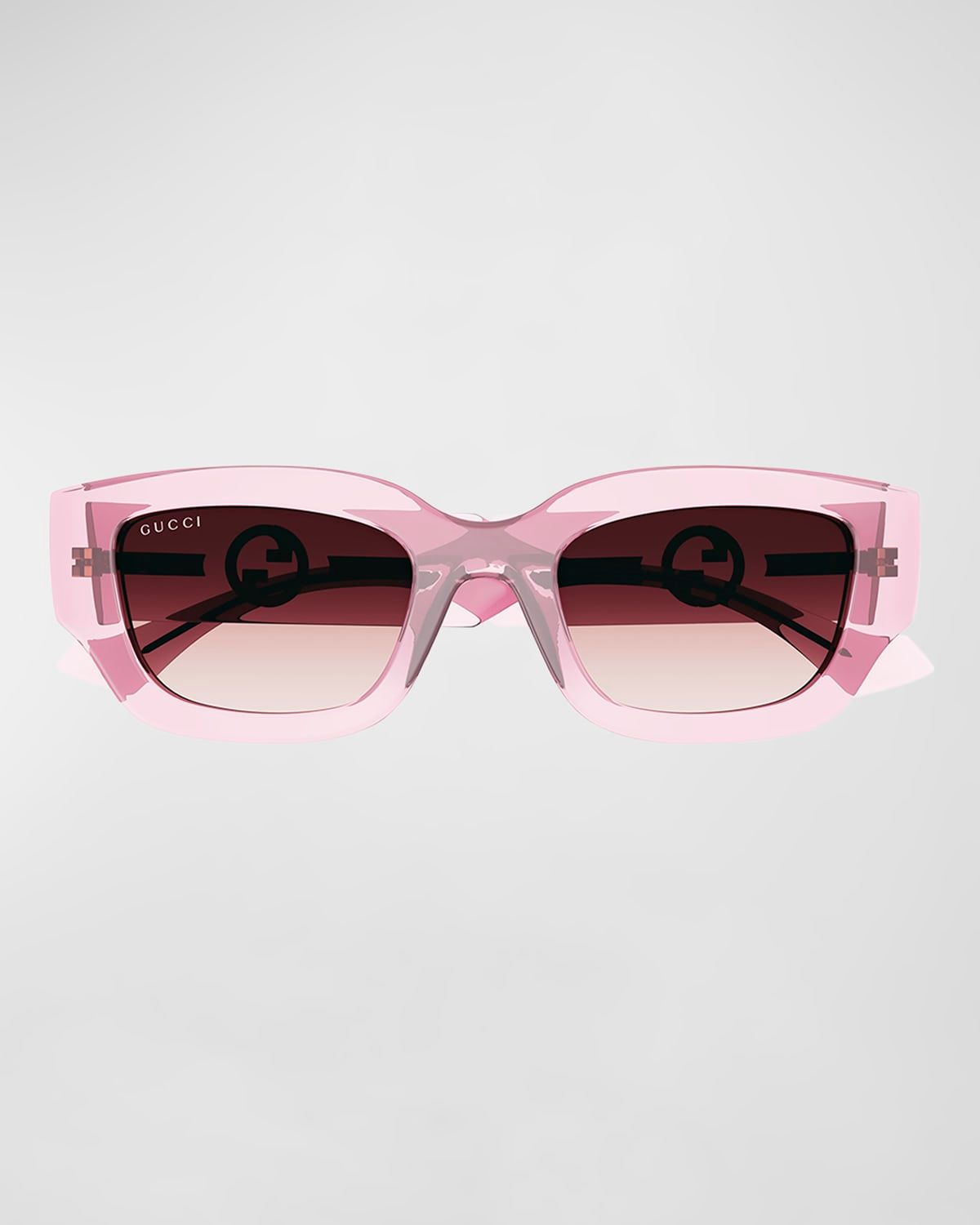 GG Logo Plastic Rectangle Sunglasses