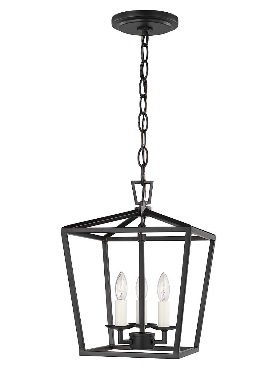 Dianna Three-Light Mini Lantern - Midnight Black