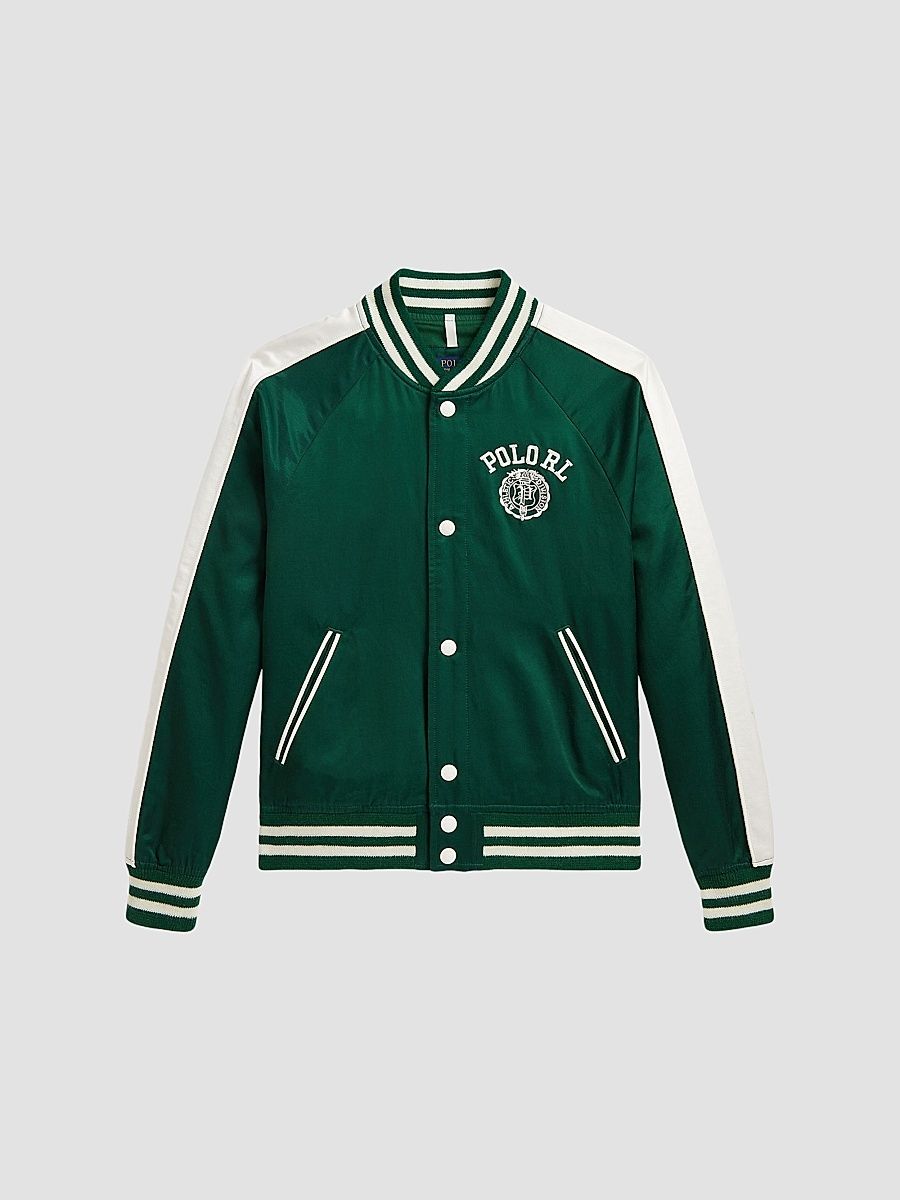 Boy's Varsity Bomber Jacket - Hunter Green - Size 8