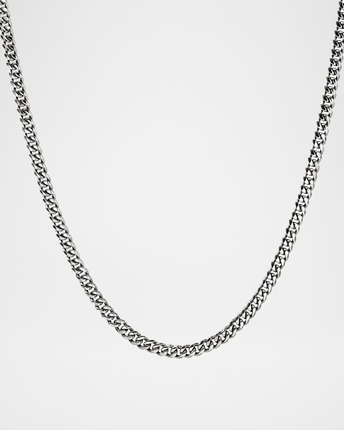 Men & apos;s Sterling Silver Curb Chain Necklace, 3.9mm