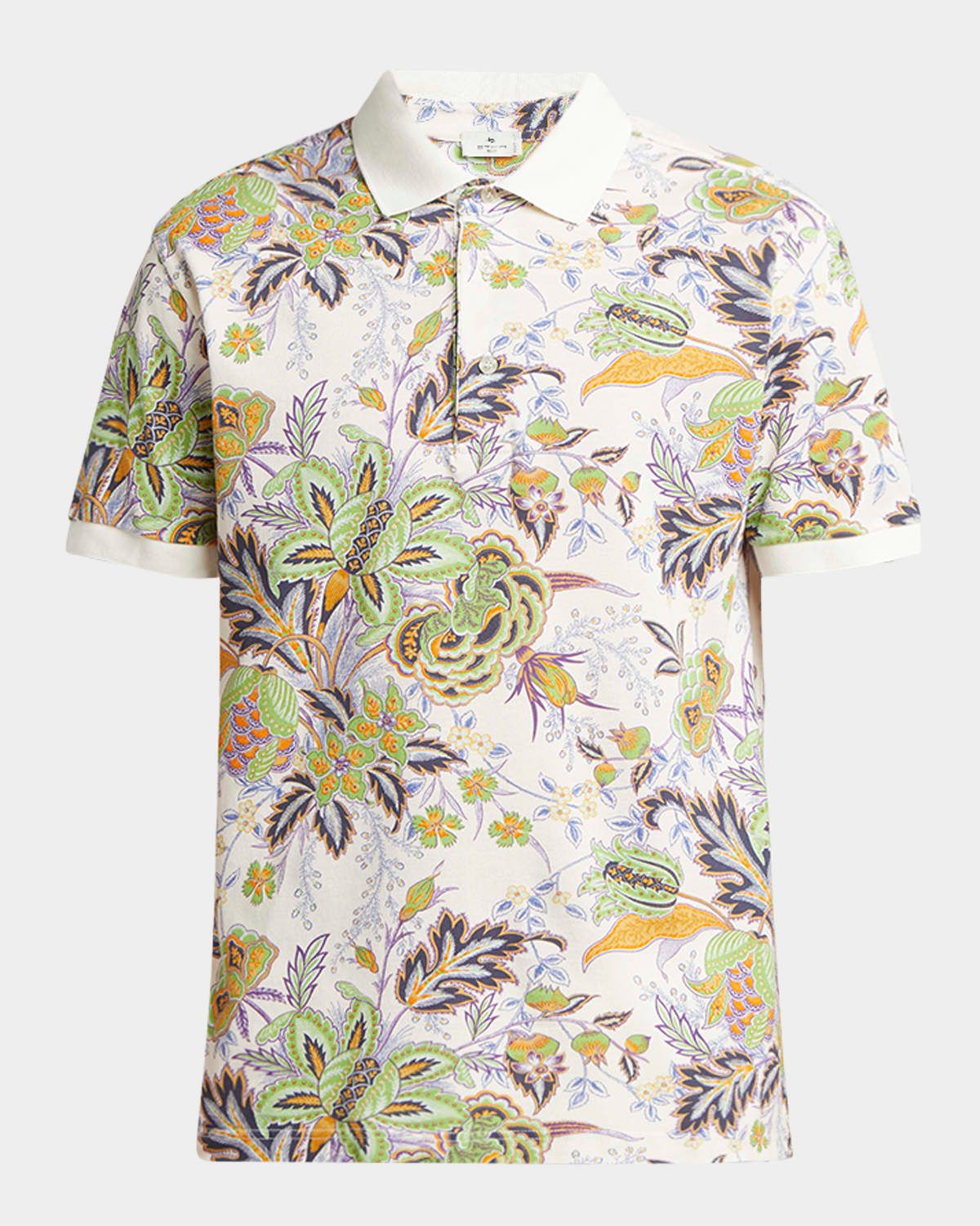 Men & apos;s Floral Palm Paisley Polo Shirt